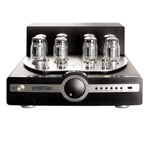 Лампов усилвател Synthesis Action A100 Titan Synthesis Action A100 Titan осигурява минимум 2х100 вата изходна мощност от 8броя KT66 в Ultra-Linear (UL) - push/pull режим.