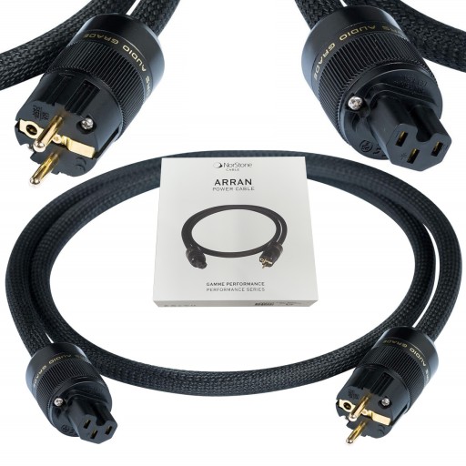 Захранващ кабел Norstone Arran Power Norstone Arran Power – висок клас OFC захранващ кабел с 24K позлатени конектори, двойно екраниране и премиум черна найлонова оплетка