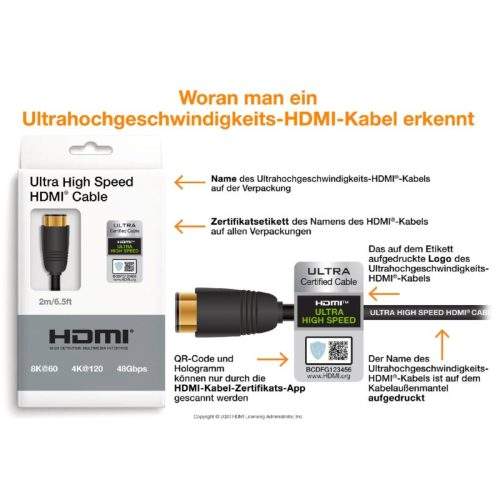 HDMI Кабел Ultra High Speed Inakustik Premium HDMI 2.1
Inakustik Premium HDMI 2.1 Ultra High Speed HDMI кабел 48 Gbps за 8K и 10K видео
