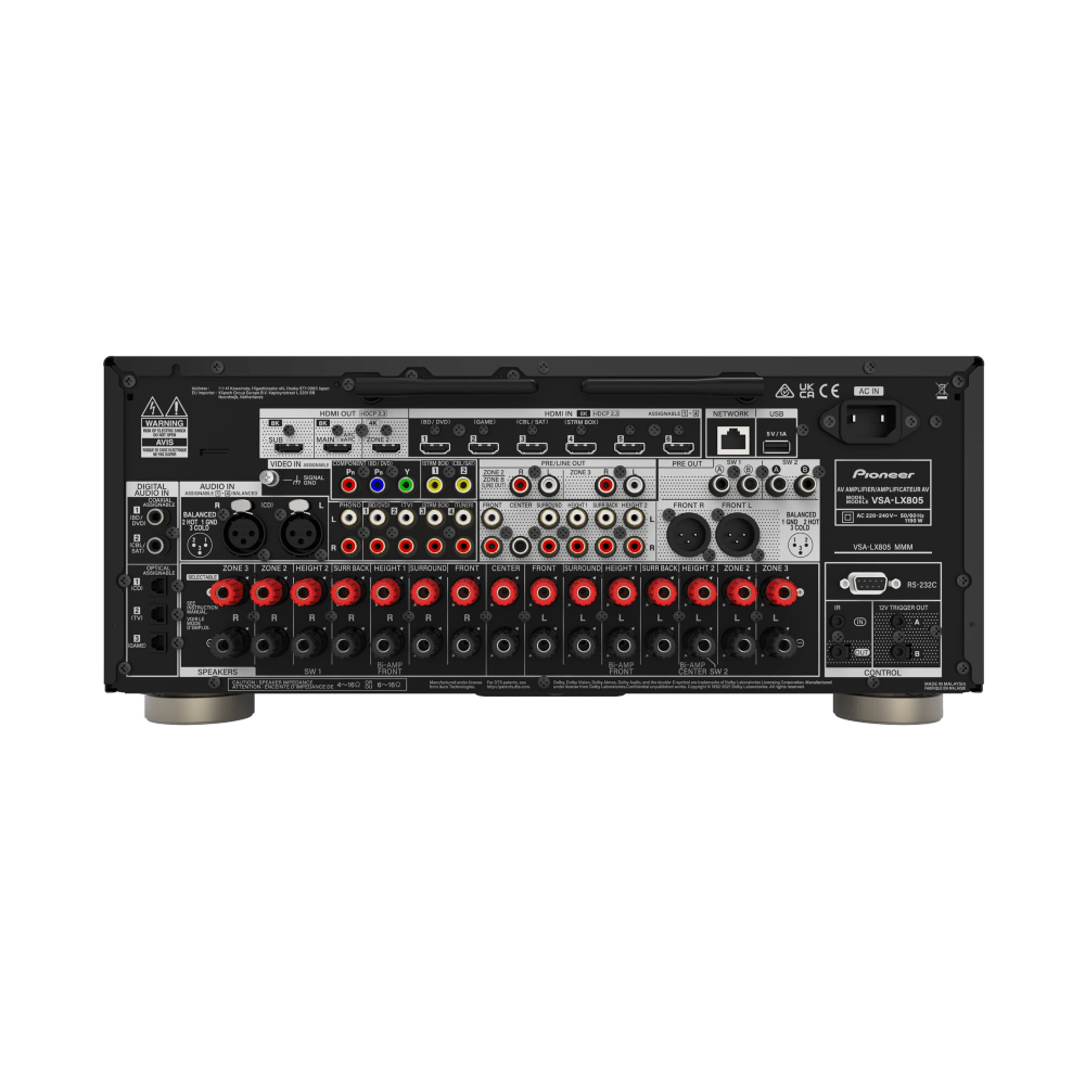 Ресивър за домашно кино Pioneer VSA-LX 805 Pioneer VSA-LX805 премиум 11.4-канален AV усилвател с Dolby Atmos, Dirac Live Premium и HDMI 2.1