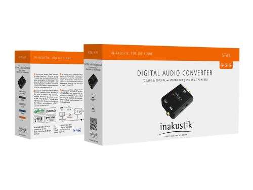 Цифров аудио конвертор Inakustik STAR Audio D/A Converter USB Power Star Audio D/A-Converter USB-Power