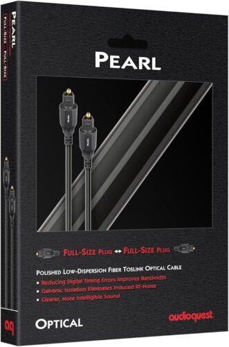 Оптичен кабел AudioQuest Pearl Optical Optical – премиум оптичен аудио кабел за A/V устройства