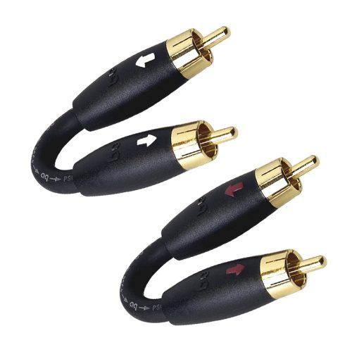 Джъмпери AudioQuest Pre-Amp Jumpers AudioQuest Pre‑Amp Jumpers – комплект от два RCA male‑to‑male джъмпера с позлатени конектори, PSC+ проводници и насочена конструкция