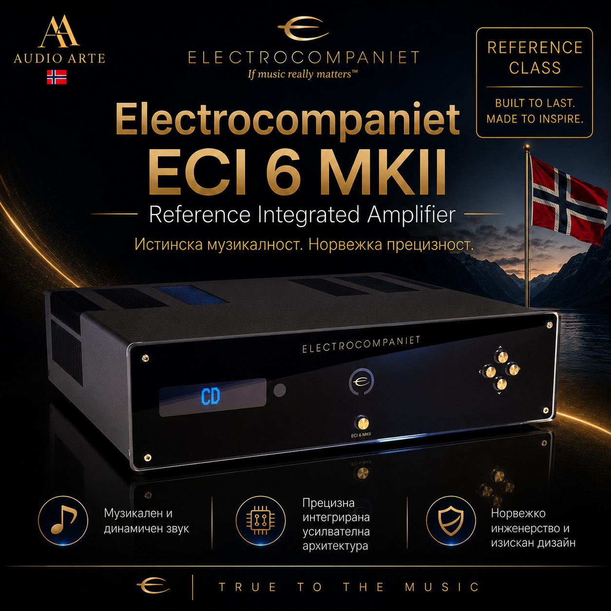 Стерео усилвател ELECTROCOMPANIET ECI 6 MKII AudioArte Стерео усилвател ELECTROCOMPANIET ECI 6 MKII