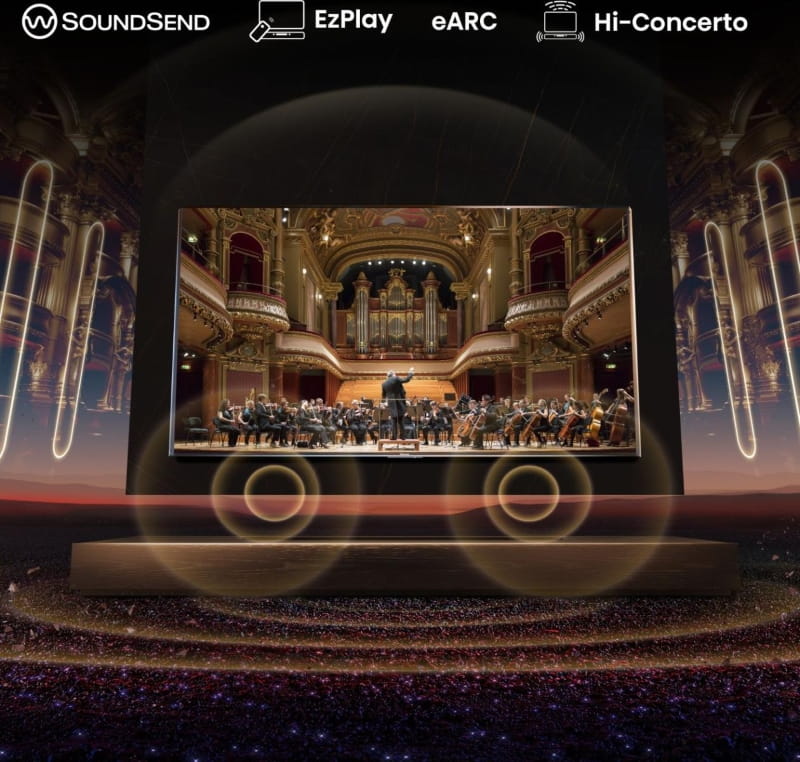 Телевизор Hisense 110UXNQ Hisense 110UXNQ 110-инчов Mini LED Smart TV с 4K Ultra HD резолюция и Dolby Atmos звук