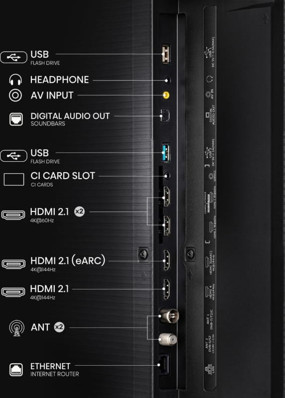Телевизор Hisense 110UXNQ Hisense 110UXNQ 110-инчов Mini LED Smart TV с 4K Ultra HD резолюция и Dolby Atmos звук