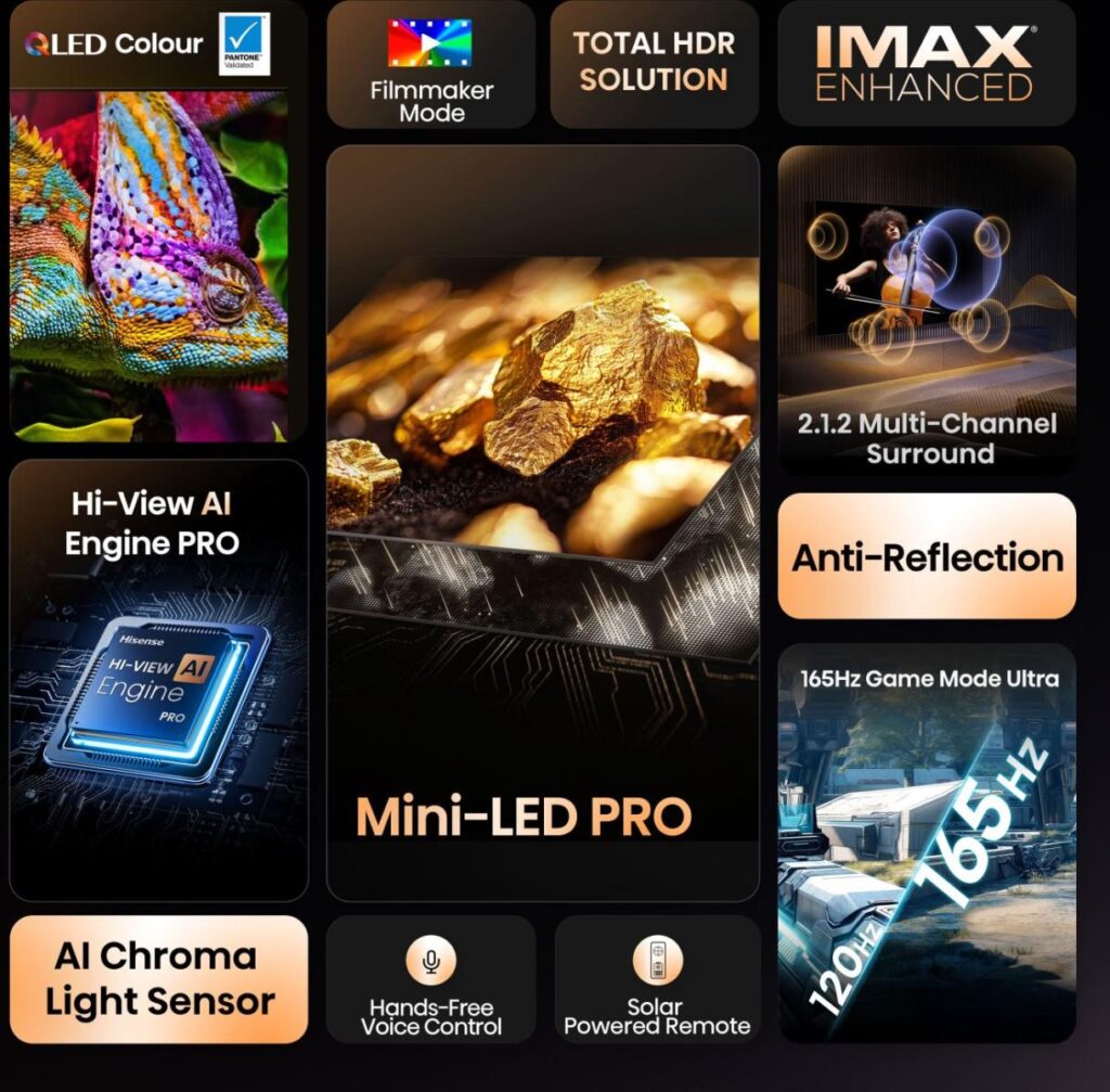 Телевизор Hisense 85 '' U7Q PRO Hisense 85 '' U7Q PRO телевизор с Dolby Vision и Dolby Atmos