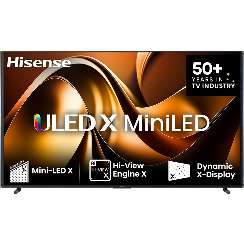 Телевизор Hisense 110UXNQ Hisense 110UXNQ 110-инчов Mini LED Smart TV с 4K Ultra HD резолюция и Dolby Atmos звук