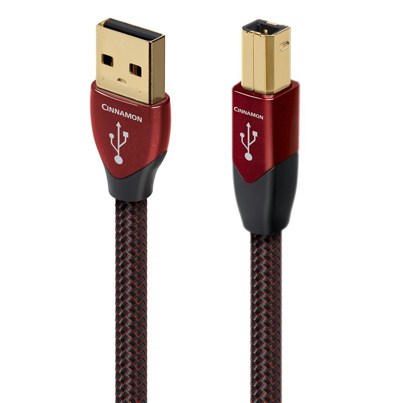 USB кабел AudioQuest Cinnamon USB AudioQuest Cinnamon USB дигитален аудио кабел USB A към USB B с 1,25% сребърно покритие