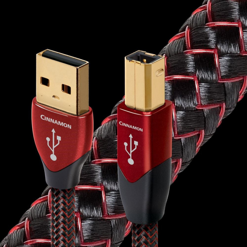 USB кабел AudioQuest Cinnamon USB AudioQuest Cinnamon USB дигитален аудио кабел USB A към USB B с 1,25% сребърно покритие