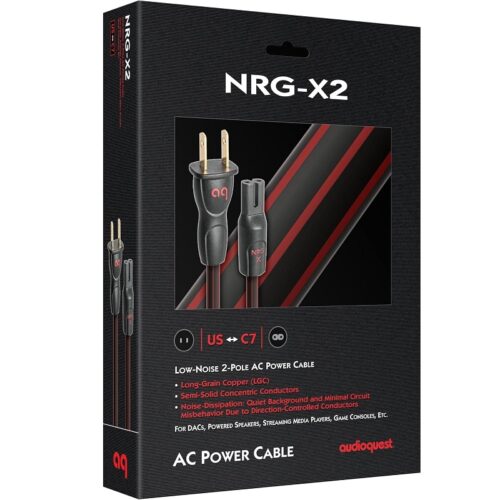 Захранващ кабел AudioQuest NRG-X2 AudioQuest NRG-X2 захранващ кабел с C7 конектор за Hi‑Fi и аудио системи