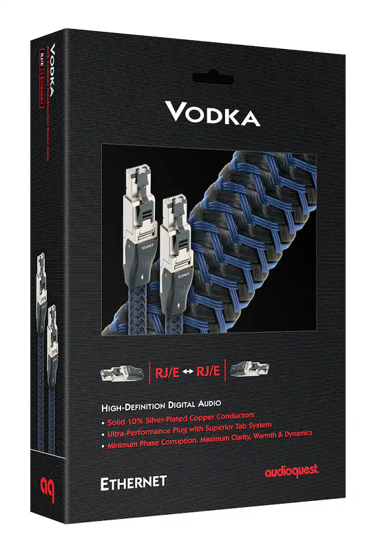 Интернет кабел AudioQuest Vodka RJ/E AudioQuest Vodka RJ/E висок клас Ethernet кабел с RJ45 конектори