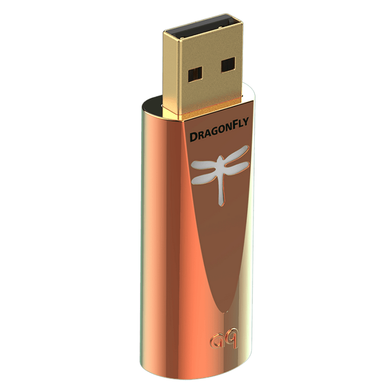 AudioQuest DragonFly Copper преносим USB DAC, предусилвател и усилвател за слушалки с 32-битов ESS Sabre ES9218 DAC