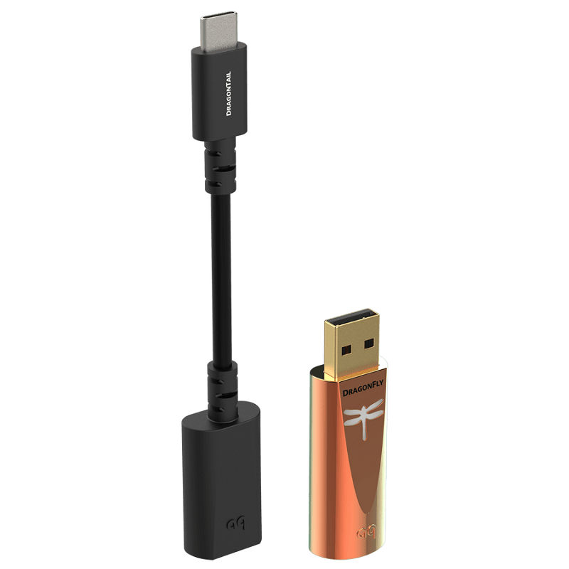 AudioQuest DragonFly Copper преносим USB DAC, предусилвател и усилвател за слушалки с 32-битов ESS Sabre ES9218 DAC