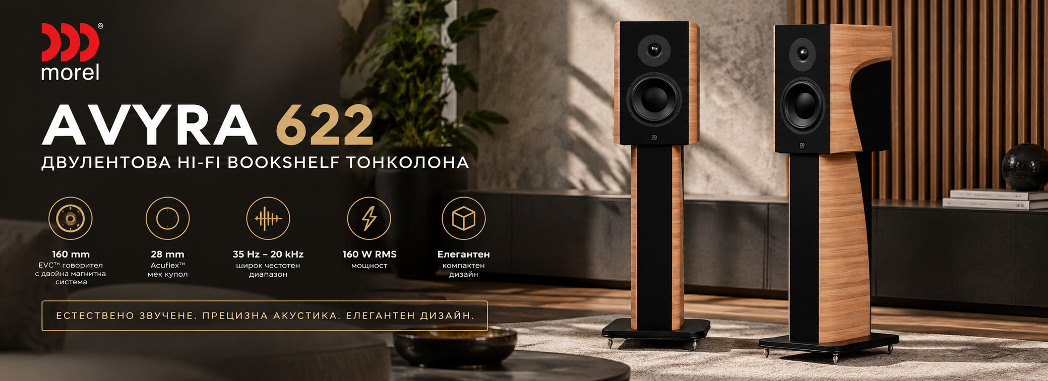 Morel AVYRA 622 – двулентова тонколона от серията AVYRA