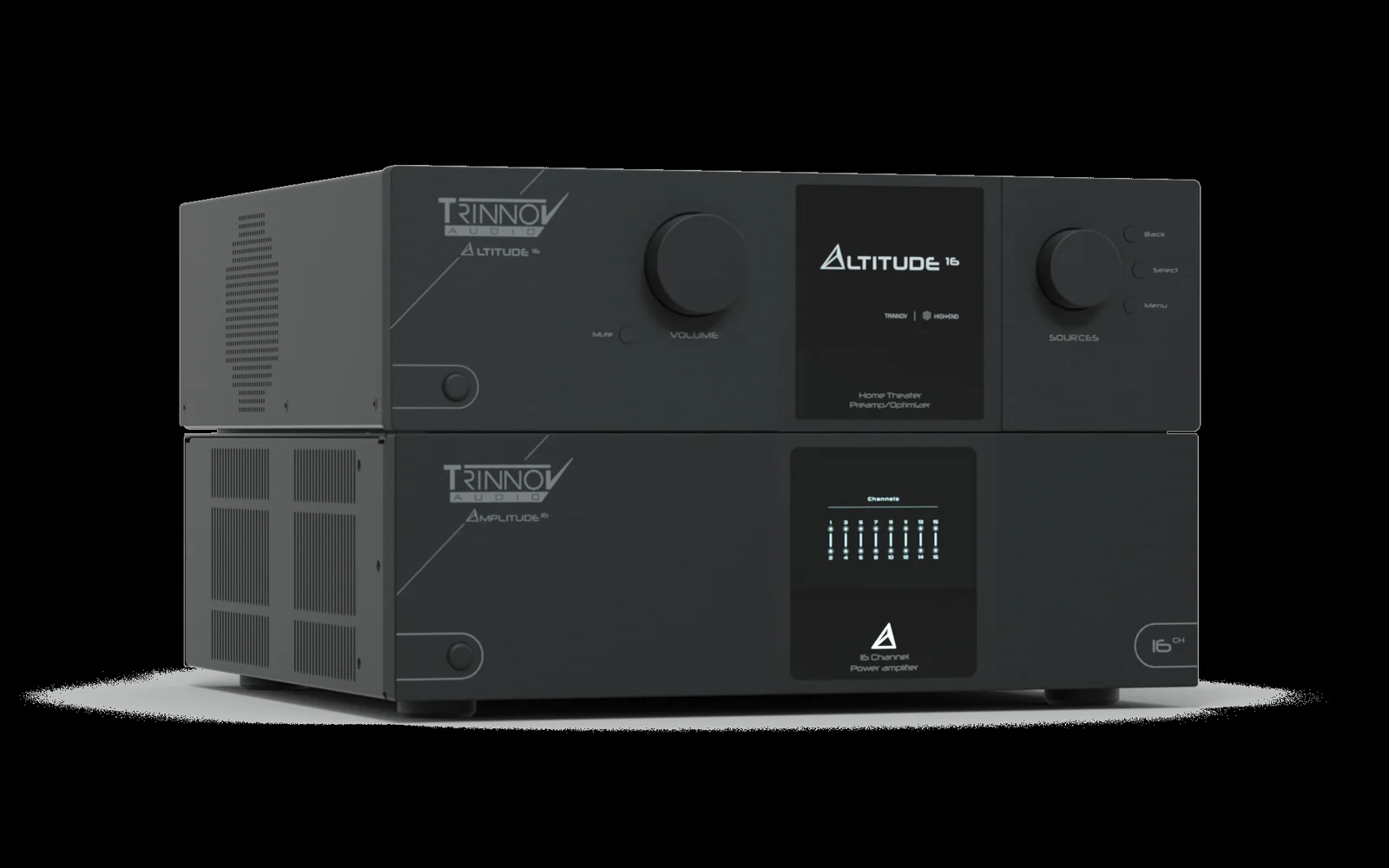 Trinnov Amplitude16 – 16 канален краен усилвател AudioArte Trinnov Amplitude16 – усилвател с 16 канала и мостов режим